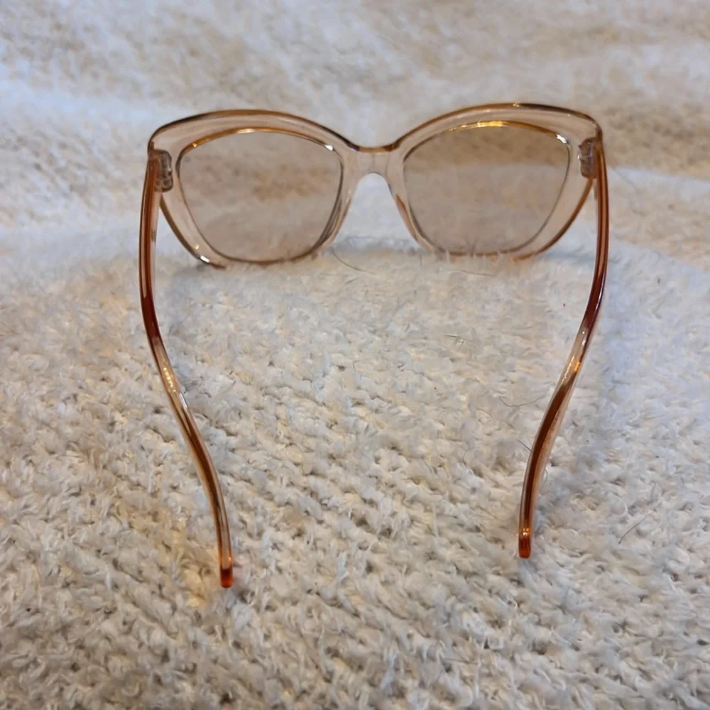 Janie and Jack cat eye clear light orange sunglasses girls size 4-6